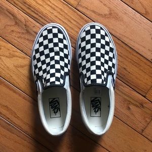 Checkerboard Slip On Vans